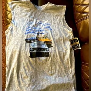 NWT SLEEVELESS MUSTANG garage shirt Medium